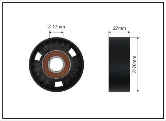 Tensioner Pulley, V-ribbed belt 500529 SC
