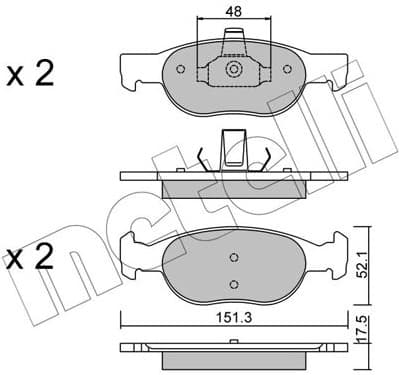 Brake Pad Set, disc brake 22-0079-2