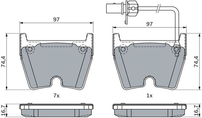 Brake Pad Set, disc brake 0 986 424 949 - image 6