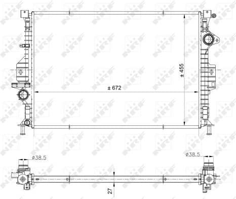 Radiator, engine cooling EASY FIT 53812