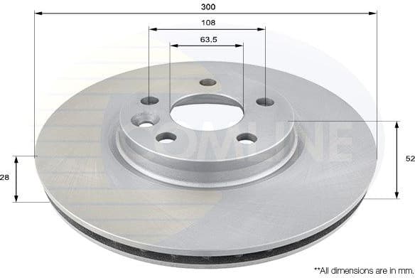 Brake disc, 1pcs FRONT ADC1237V - image 2
