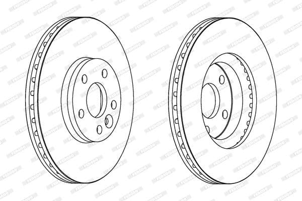 Brake discs kit front (2pcs), Top Quality DDF1567C - image 3