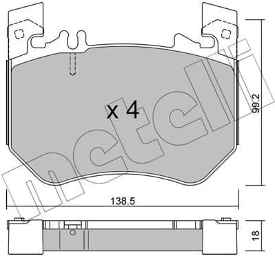 Brake Pad Set, disc brake 22-1311-0