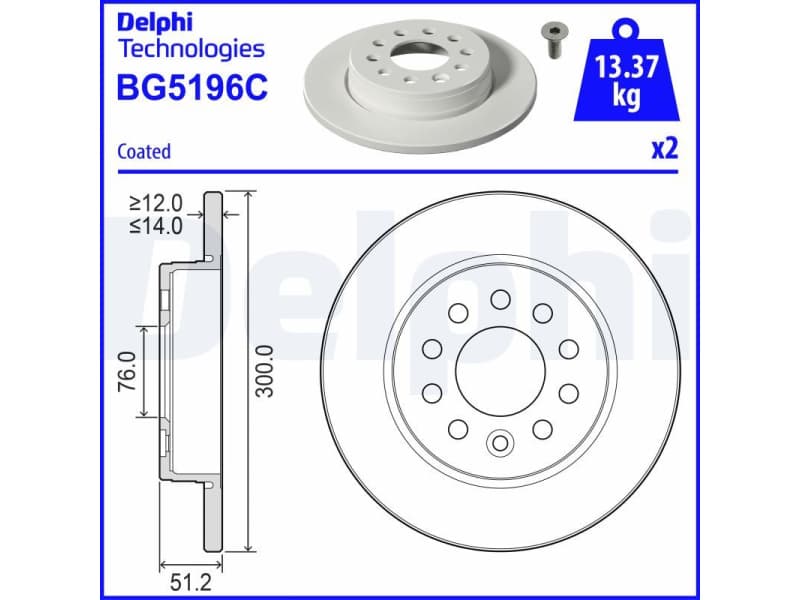 Brake Disc BG5196C