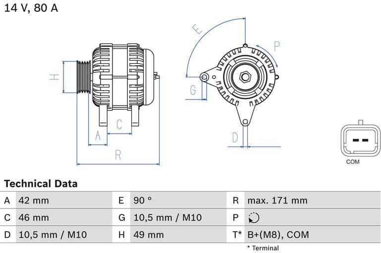 Alternator 0986082740 - image 3