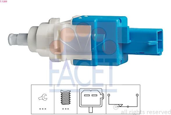 Switch, clutch control (cruise control) Made in Italy - OE Equivalent 7.1209