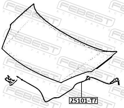 Bonnet Cable 25101-T7 - image 2