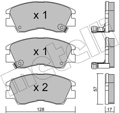 Brake Pad Set, disc brake 22-0115-0