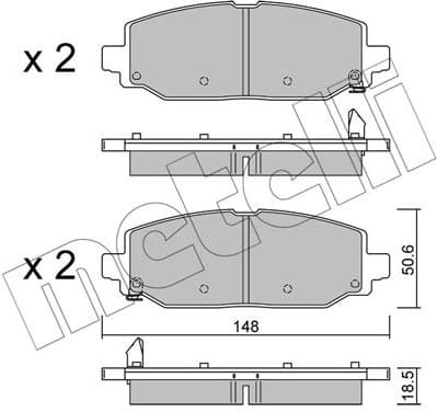 Brake Pad Set, disc brake 22-1335-0
