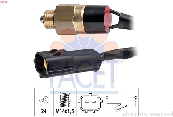Switch, reverse light Made in Italy - OE Equivalent 7.6346