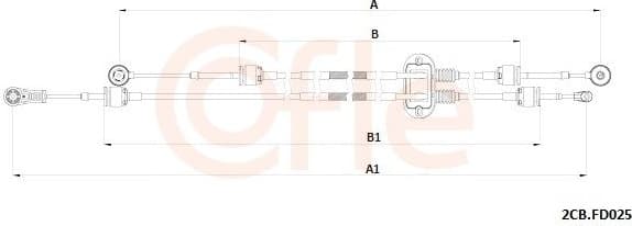 Cable Pull, manual transmission 92.2CB.FD025
