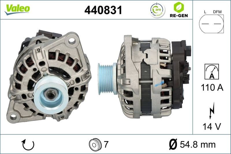 Alternator VALEO RE-GEN REMANUFACTURED 440831