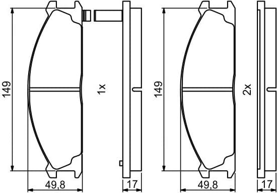 Brake Pad Set, disc brake 0986494848