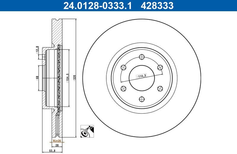 Brake Disc 24.0128-0333.1