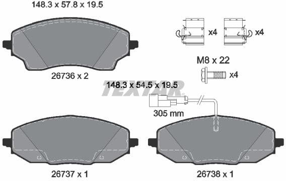 Brake Pad Set, disc brake 2673601