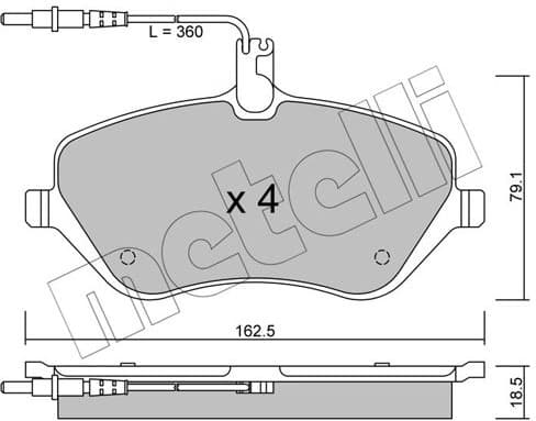 Brake Pad Set, disc brake 22-0601-0