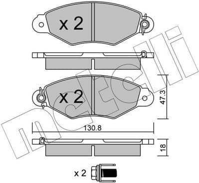 Brake Pad Set, disc brake 22-0253-0