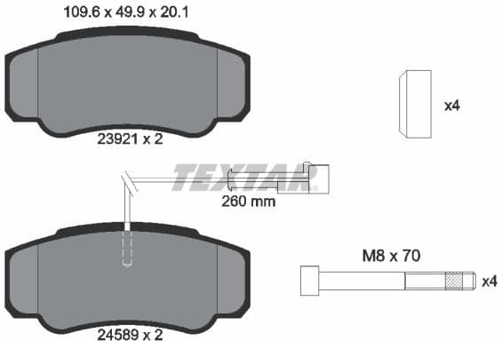 Brake Pad Set, disc brake 2392103