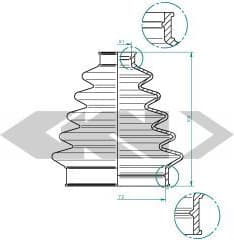 Bellow, drive shaft 190964 - image 3