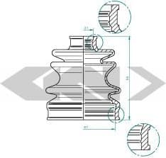 Bellow, drive shaft 190970 - image 2