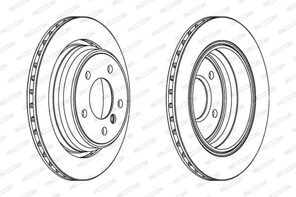 Brake discs kit rear, (2pcs), Top Quality DDF836C - image 2