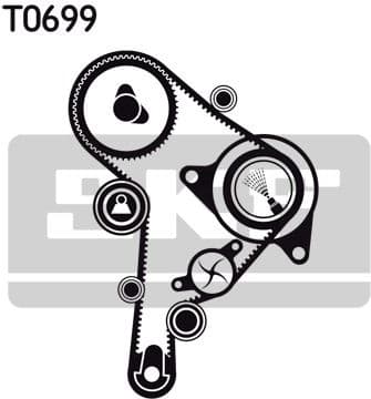 Timing belt kit with water pump VKMC 01251 - image 4