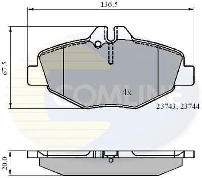 Brake pads front CBP01209