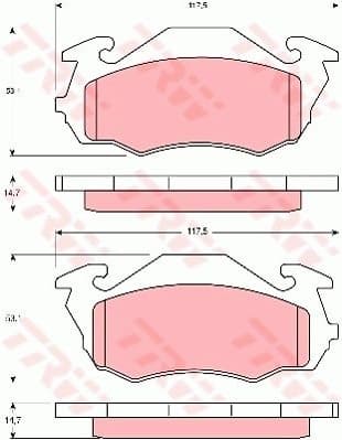 Brake Pad Set, disc brake GDB3136