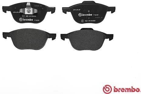 Brake pads front, Top Quality P24061 - image 2