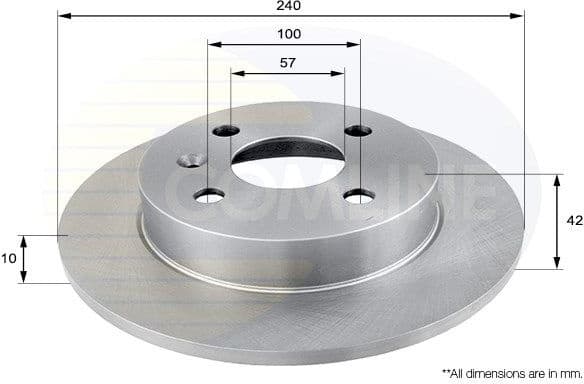 Brake disc, 1pcs REAR ADC1106 - image 2
