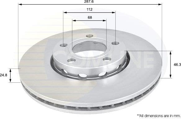 Brake disc, 1pcs FRONT ADC1417V - image 2