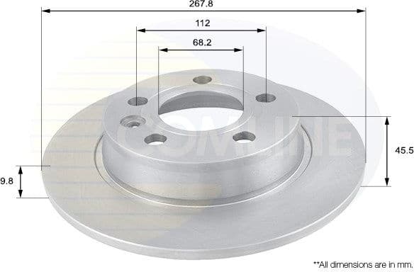 Brake disc, 1pcs REAR ADC1429 - image 2