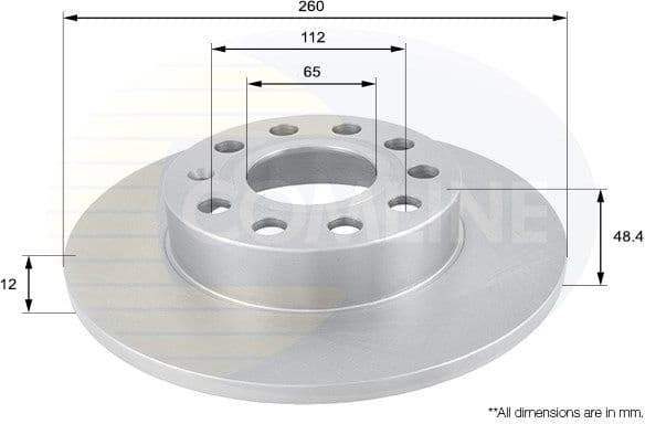 Brake disc, 1pcs REAR ADC1448 - image 2