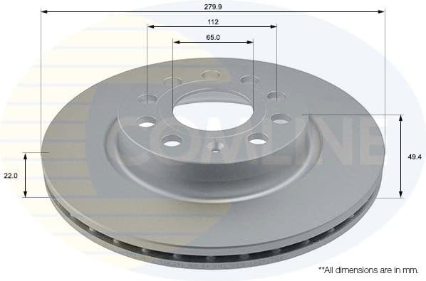 Brake disc, 1pcs FRONT ADC1456V - image 2