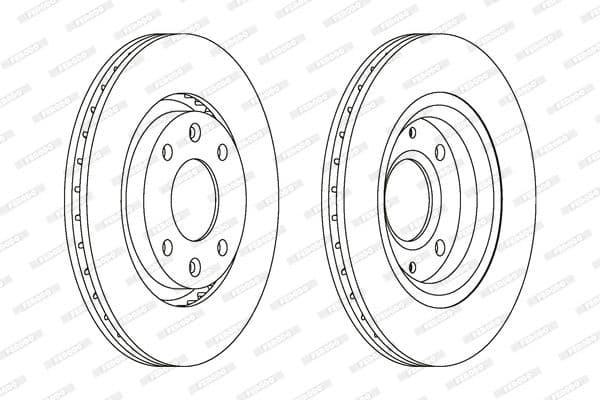 Brake discs kit front (2pcs), Top Quality DDF1140C - image 3
