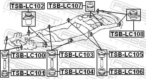 Mounting, vehicle frame TSB-LC100 - image 2