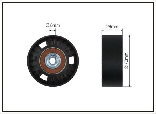 Deflection/Guide Pulley, V-ribbed belt 118-14 SC