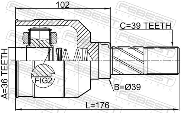 Joint Kit, drive shaft 2411-MEGIIILH - image 2