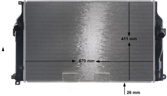 Radiator, engine cooling BEHR CR 2270 000S