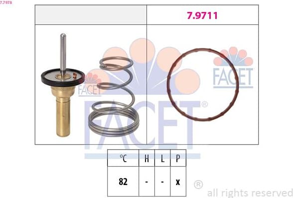 Thermostat, coolant Made in Italy - OE Equivalent 7.7978