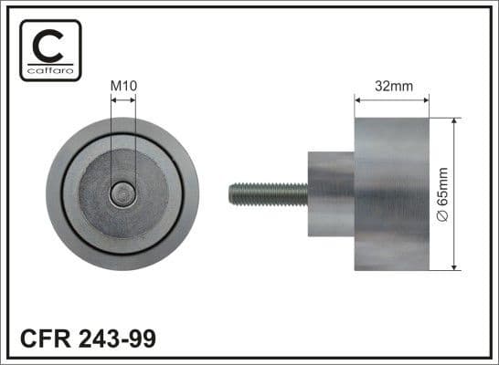 Deflection/Guide Pulley, V-ribbed belt 243-99