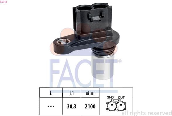 Sensor, crankshaft pulse Made in Italy - OE Equivalent 9.0716