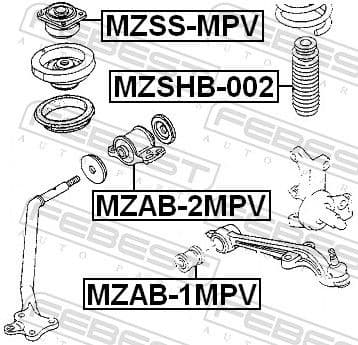 Suspension Strut Support Mount MZSS-MPV - image 2