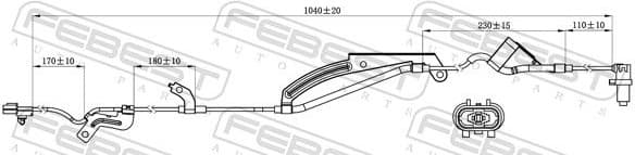 Sensor, wheel speed 04606-025 - image 2