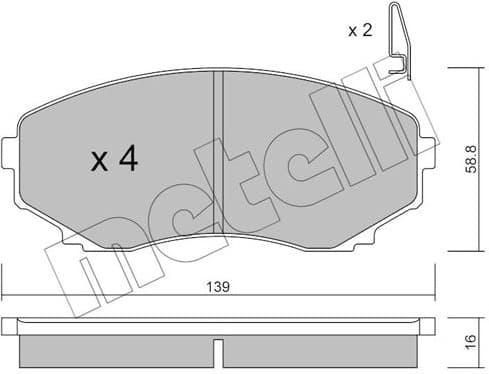 Brake Pad Set, disc brake 22-0477-0