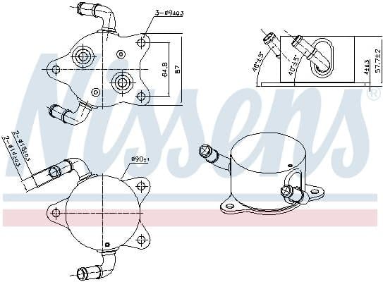 Oil Cooler, automatic transmission 91544