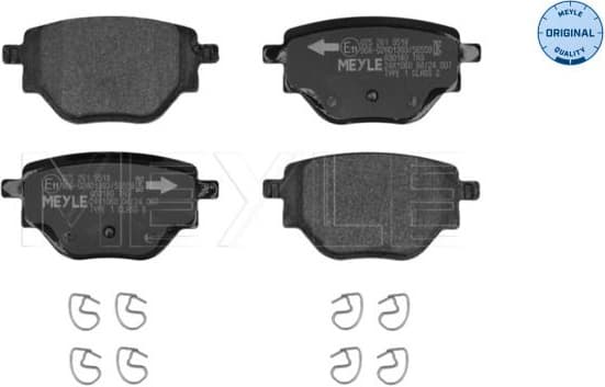 Brake Pad Set, disc brake MEYLE-ORIGINAL: True to OE. 025 261 9518