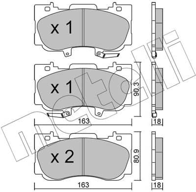 Brake Pad Set, disc brake 22-1183-0