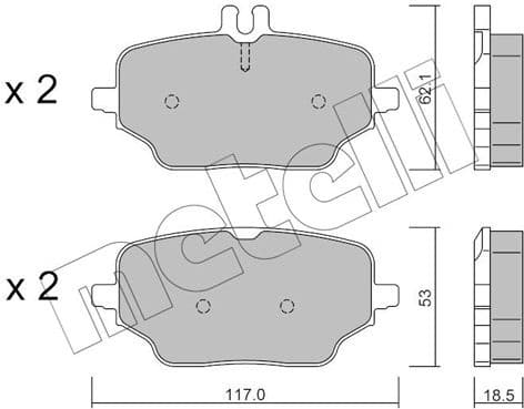 Brake Pad Set, disc brake 22-1273-0