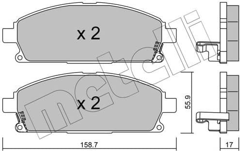 Brake Pad Set, disc brake 22-0406-1